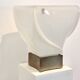 Leucos table lamp, handmade, limited edition in white opalescent glass
