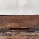 Tv stand in a row vintage compass feet 1980
