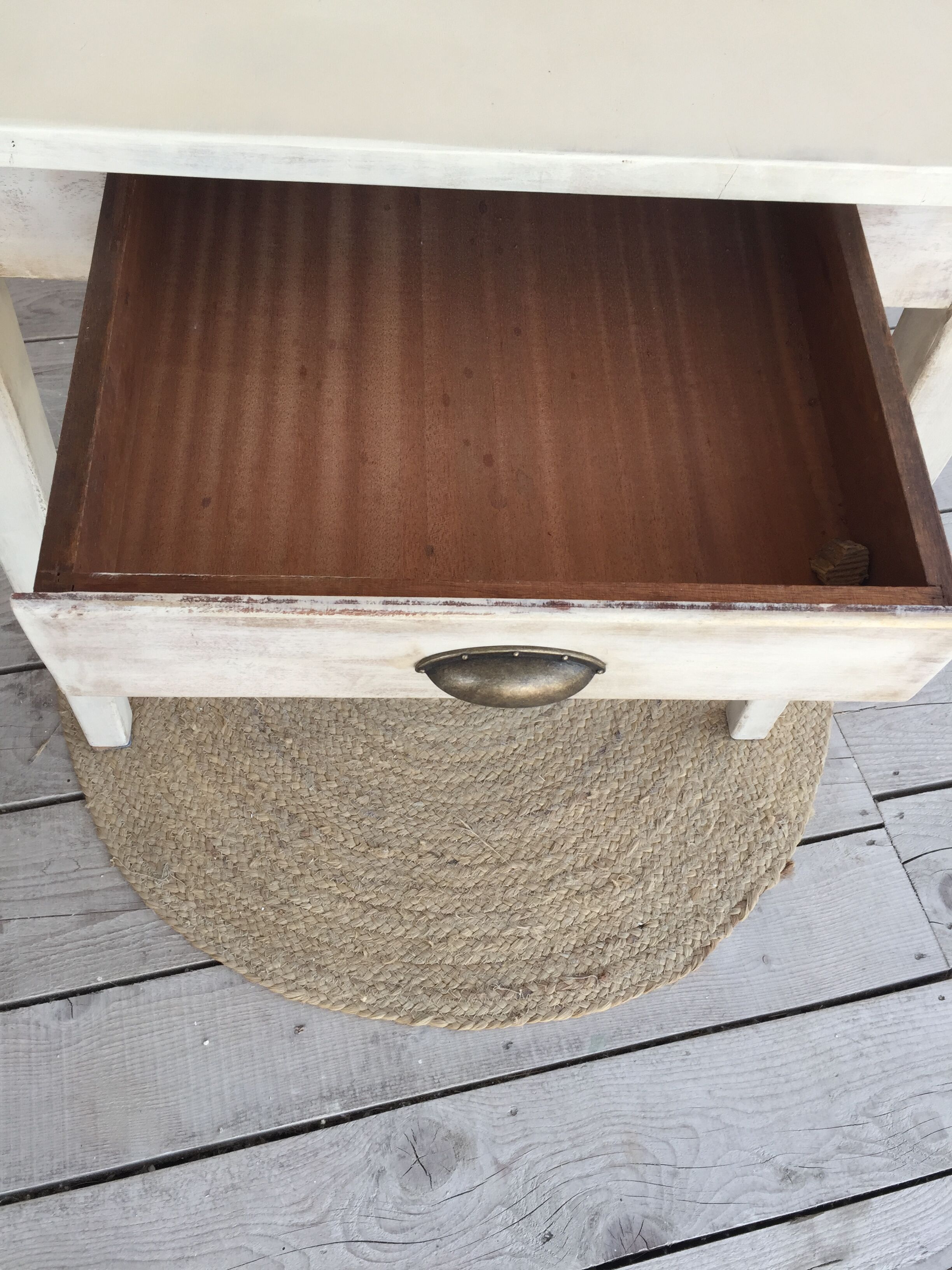 patinated farmhouse table