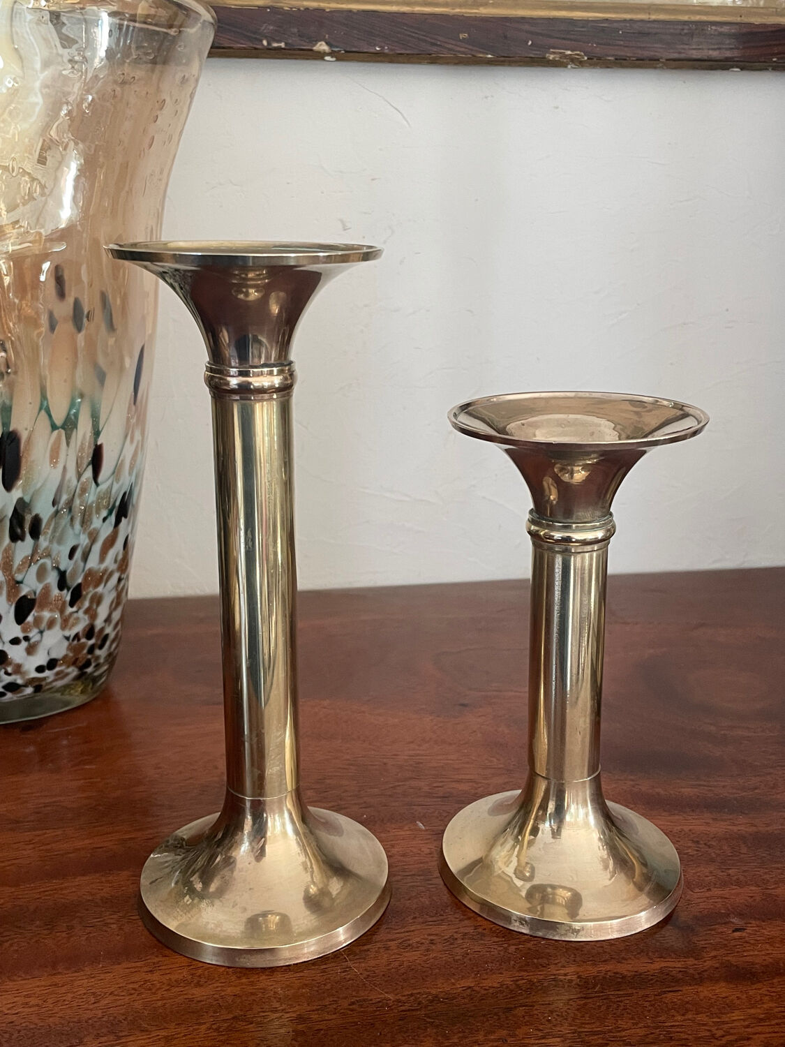 Pair of vintage brass candlesticks