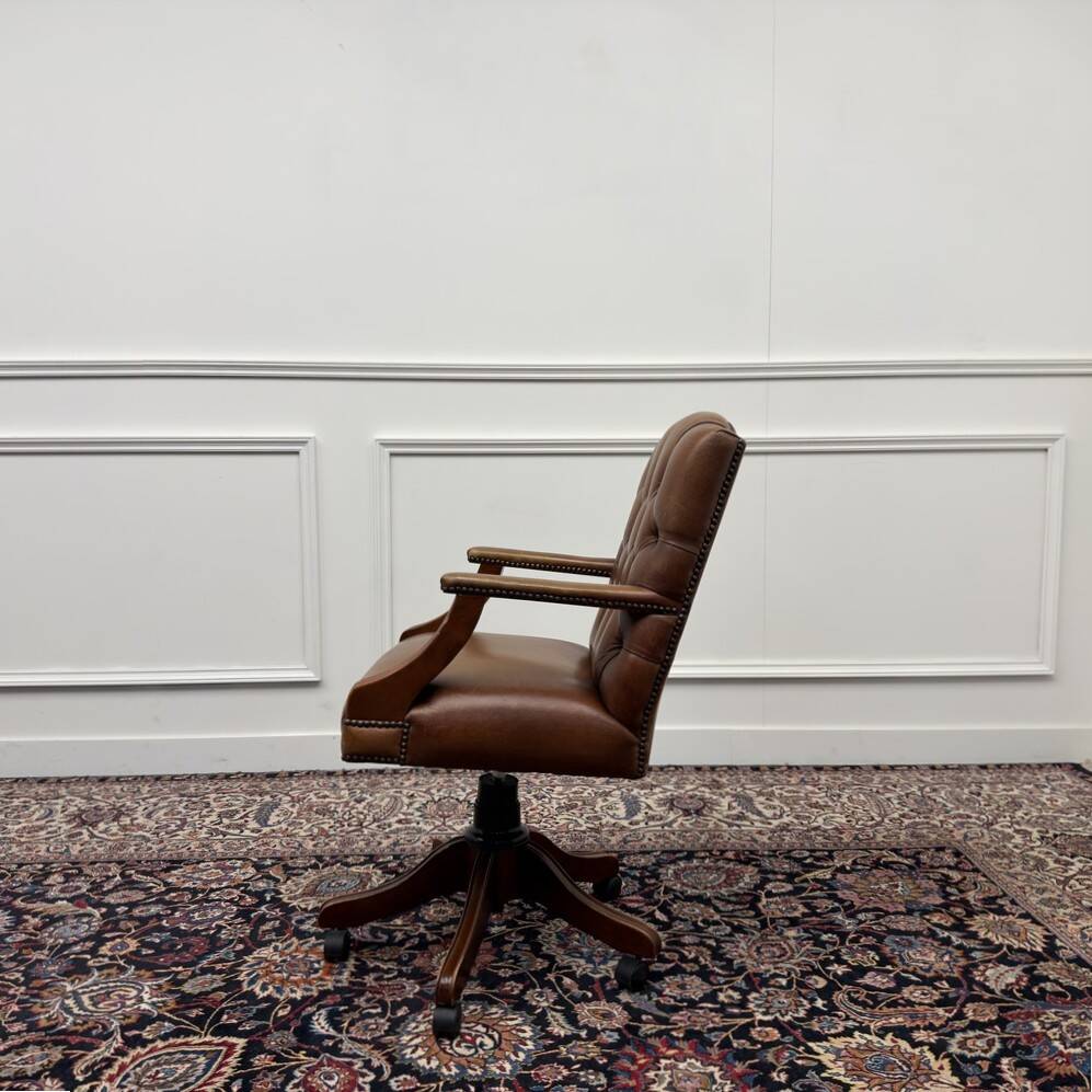 Brown Chesterfield President Office chair
