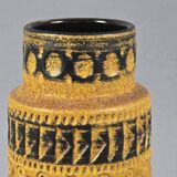 Vintage 1960s Bay Keramiek 'Inka' Handmade Stoneware Vase By Bodo Mans