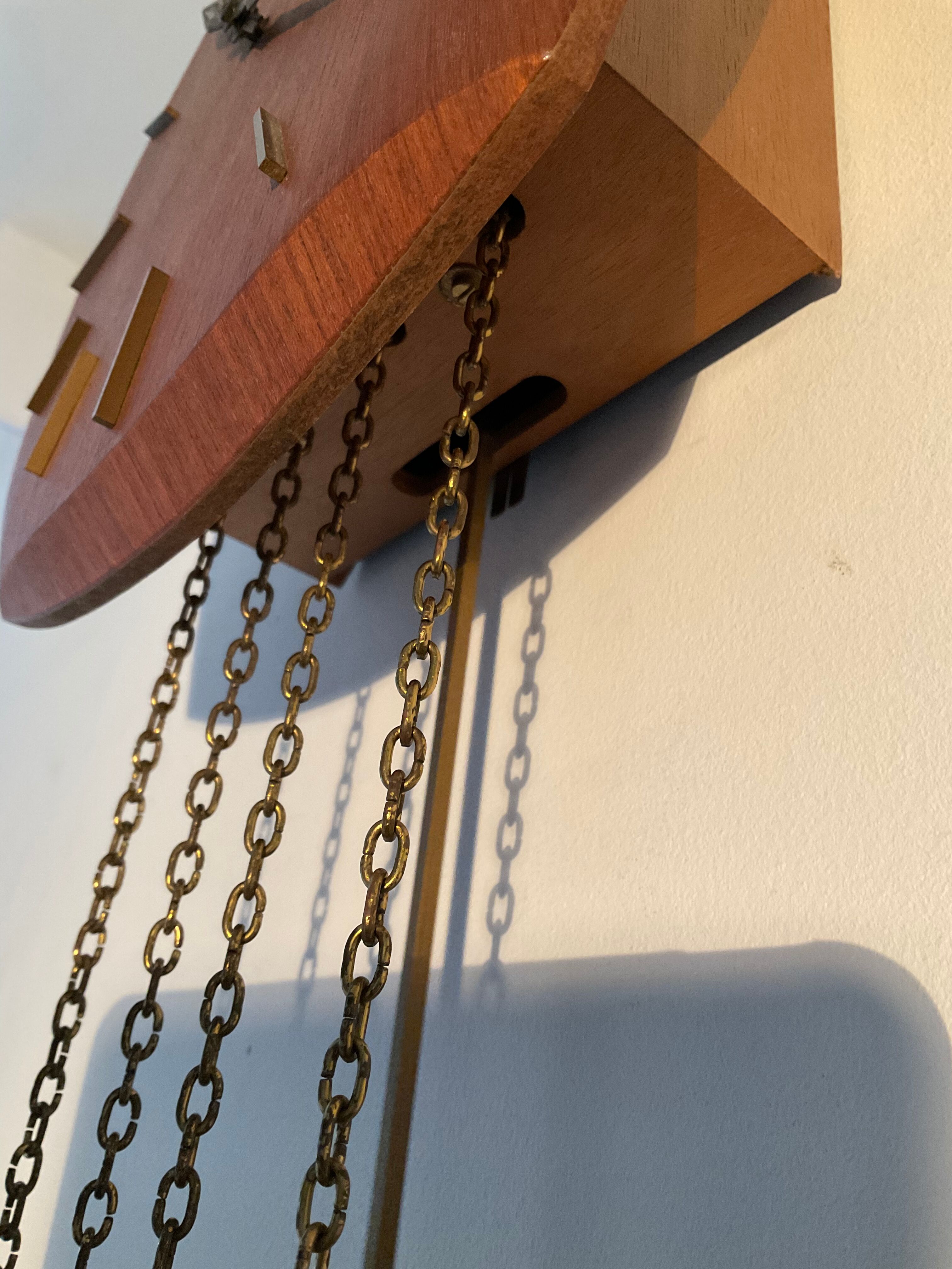 Scandinavian style Junghans teak clock in the 70s