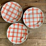 3 Moulin Des Loups “torchon” dessert plates