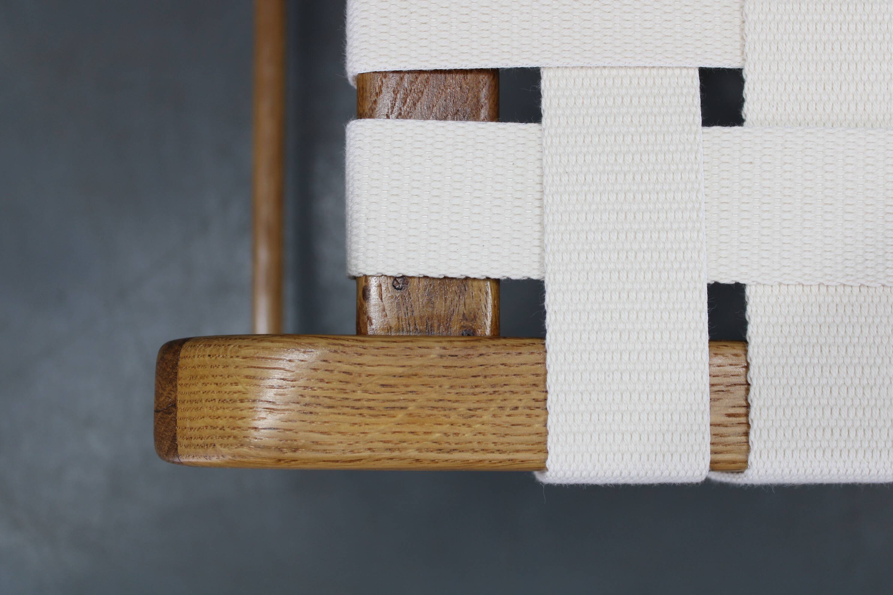 Jan Vaněk mid-century oak stool, Czechoslovakia, 1950s