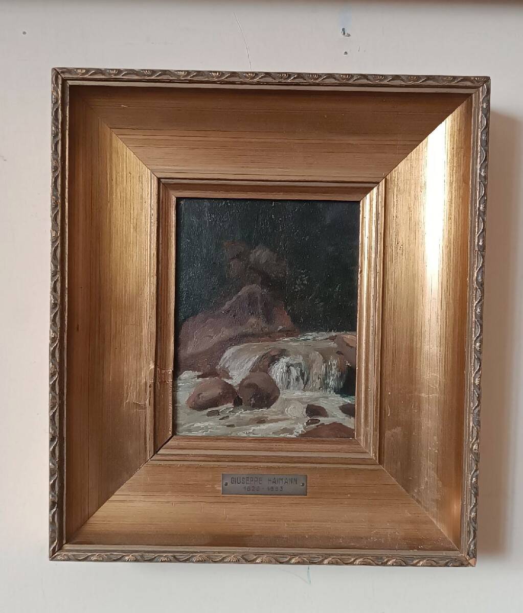 Oil painting on panel, Giuseppe Hainmann (Milan 1828-Alexandria, Egypt 1883)