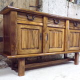 A brutalist elm buffet