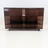 Hi-fi furniture "Roche Bobois" plexiglass, 1970s