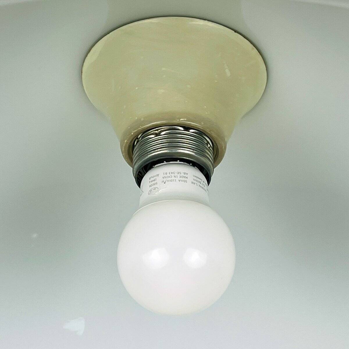 Vintage Murano glass pendant lamp attributed to Venini, Italy, 1970s.