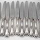 Boulenger Louis XV, 12 silver-plated table knives, excellent condition.