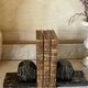 Pair of Portoro marble bookends
