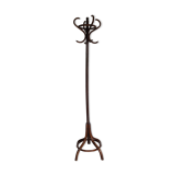 Wooden parrot coat rack on foot