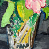 Spring bouquet, oil on canvas signed Pierre Fillette