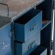 Industrial-style cabinet with blue patina (c.1950)