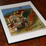 Affiche originale "Village suisse"