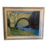 Landscape with a signed bridge