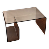 Smoked plexiglass coffee table