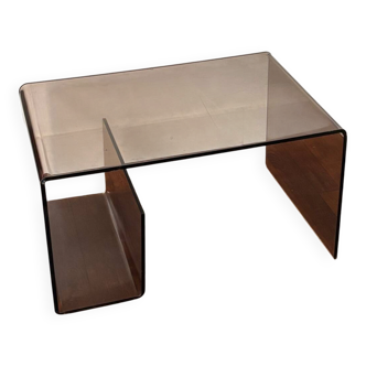 Smoked plexiglass coffee table