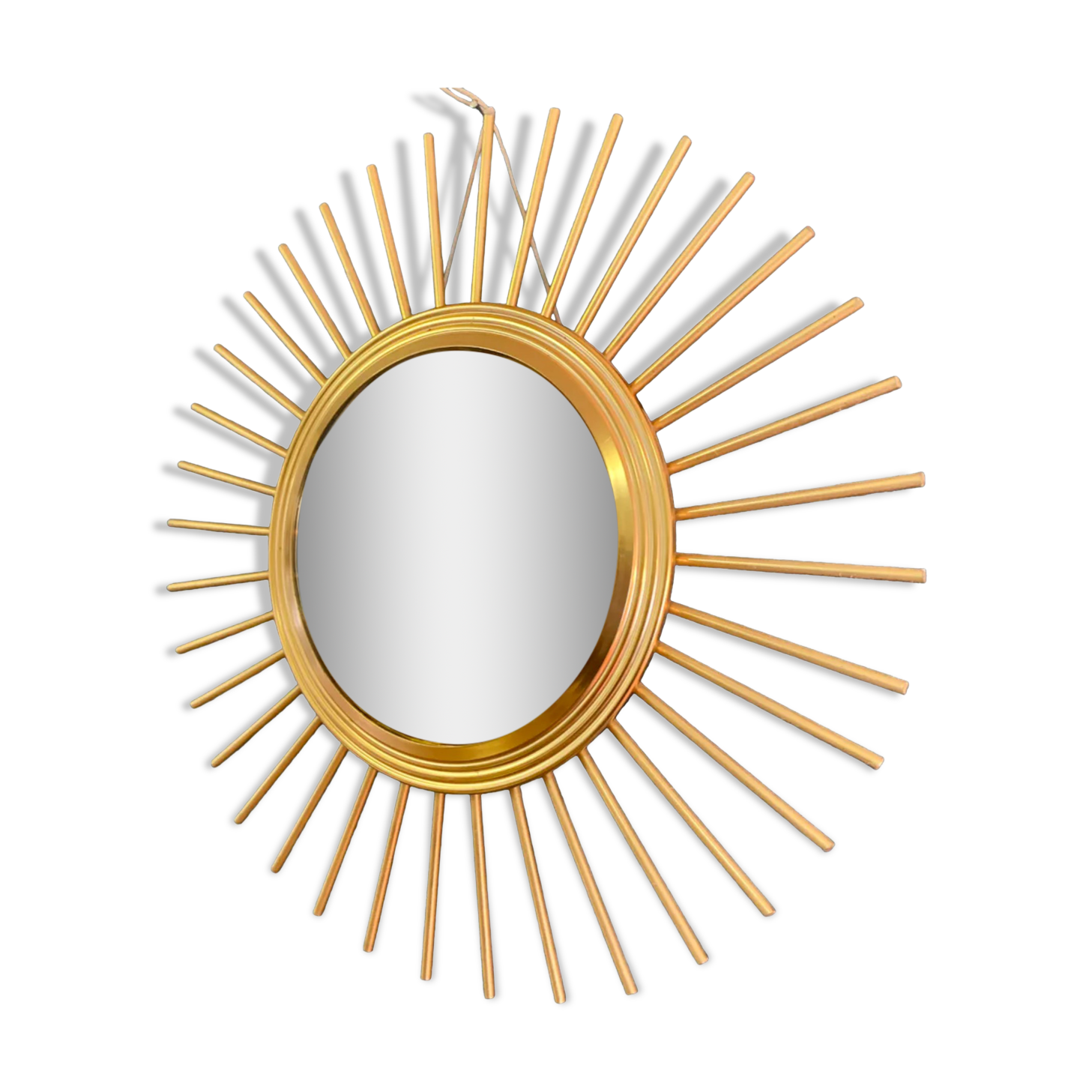 Vintage metal sun mirror