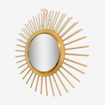 Miroir soleil vintage en métal 32cm