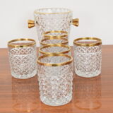 Set de seau à glace par bohemia crystal, années 1960.