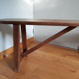 Solid wood farm bench