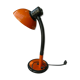 Lampe de table en métal orange et noire avec bras flexible