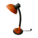 Lampe de table en métal orange et noire avec bras flexible