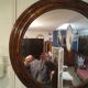 Rattan round mirror 65cm