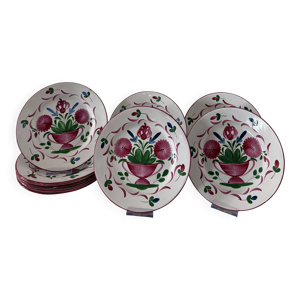 Assiettes Saint Clément - fleuri