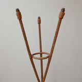 Handcrafted floor lamp in rope from the 60s and 70s