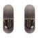 Paire d'appliques en inox et verre