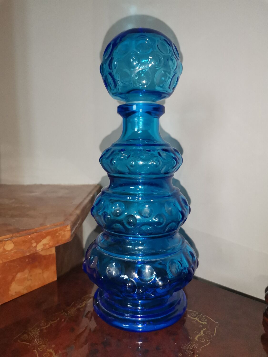 Blue glass bottle