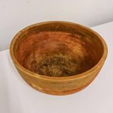 Swedish folk art, large unique agricultural bowl from the early 19th century in painted wood.