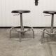 Pair of Mirima brand telescopic and rotating stools (84 to 53cm)
