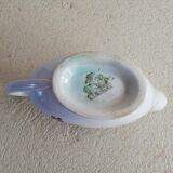 Iron earth sauce boat with floral pattern