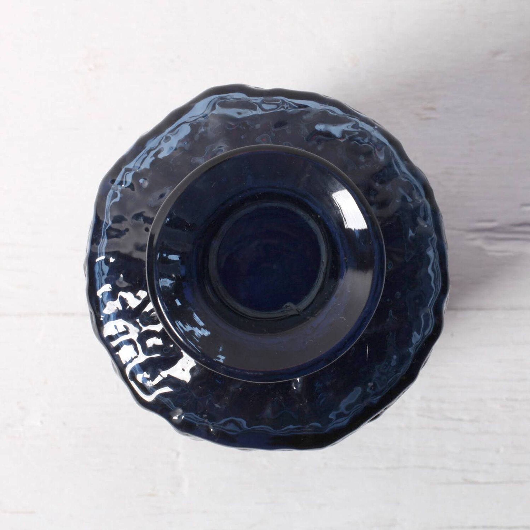 Cobalt Blue Glass Vase: Mid-Century Modern Swedish Design / 1970s