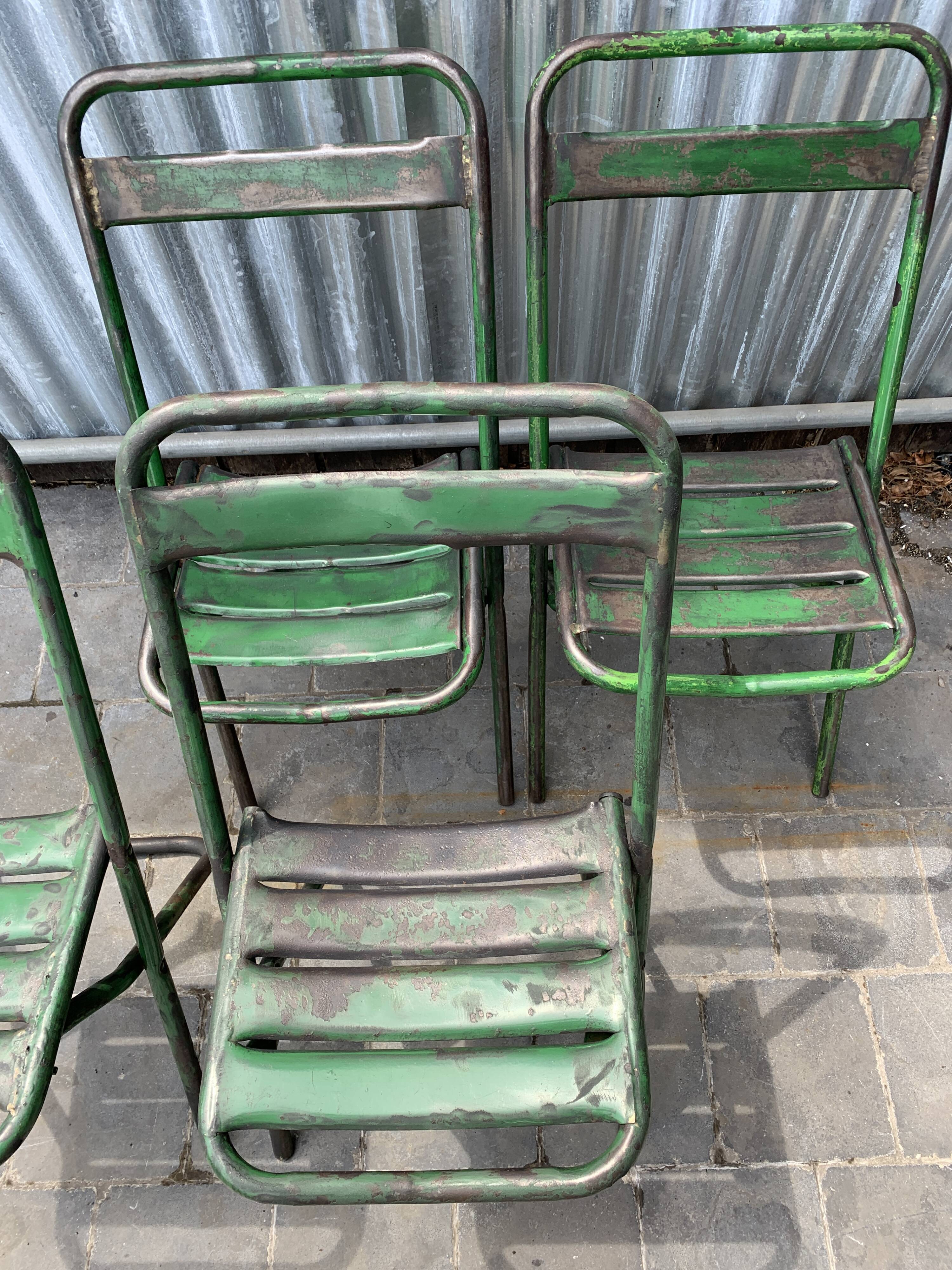 4 chaises de jardin pliantes