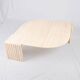Travertine eye table, Roche Bobois, 1970-80