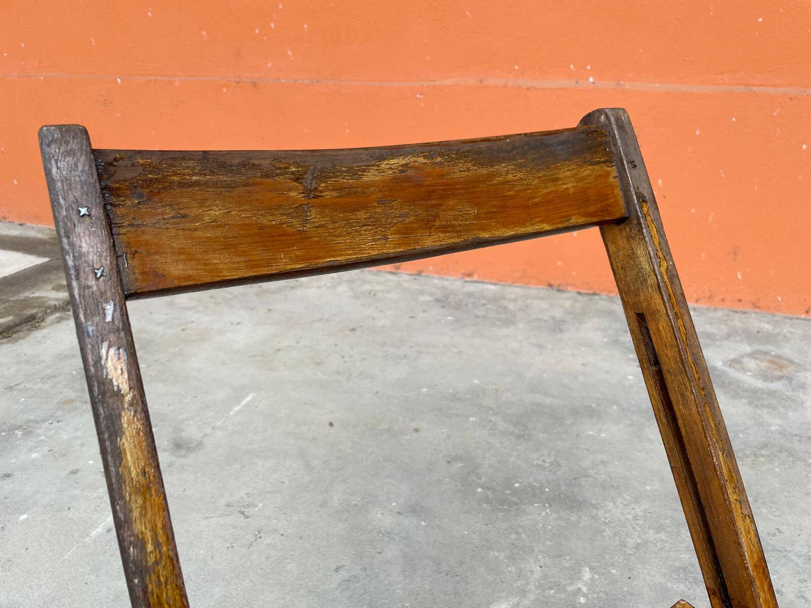 4 Antique Folding Bistro Brasserie Terrace Chairs