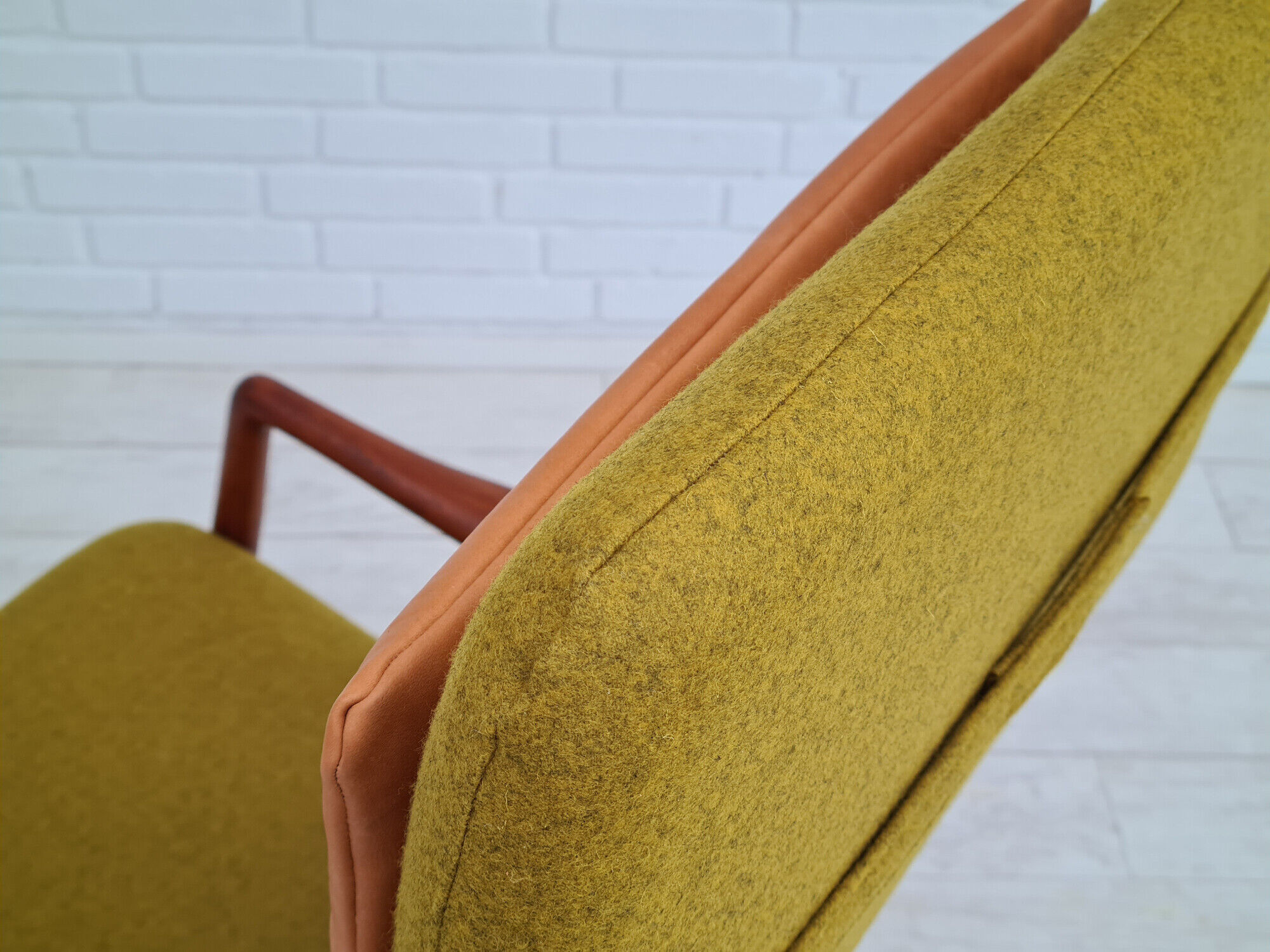 Alf Svensson, 60s, armchair model Kontur, completely restored, furniture wool