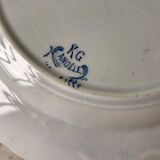 Round dish in Iron Earth K&G Lunéville model "Angèle" late 19th century