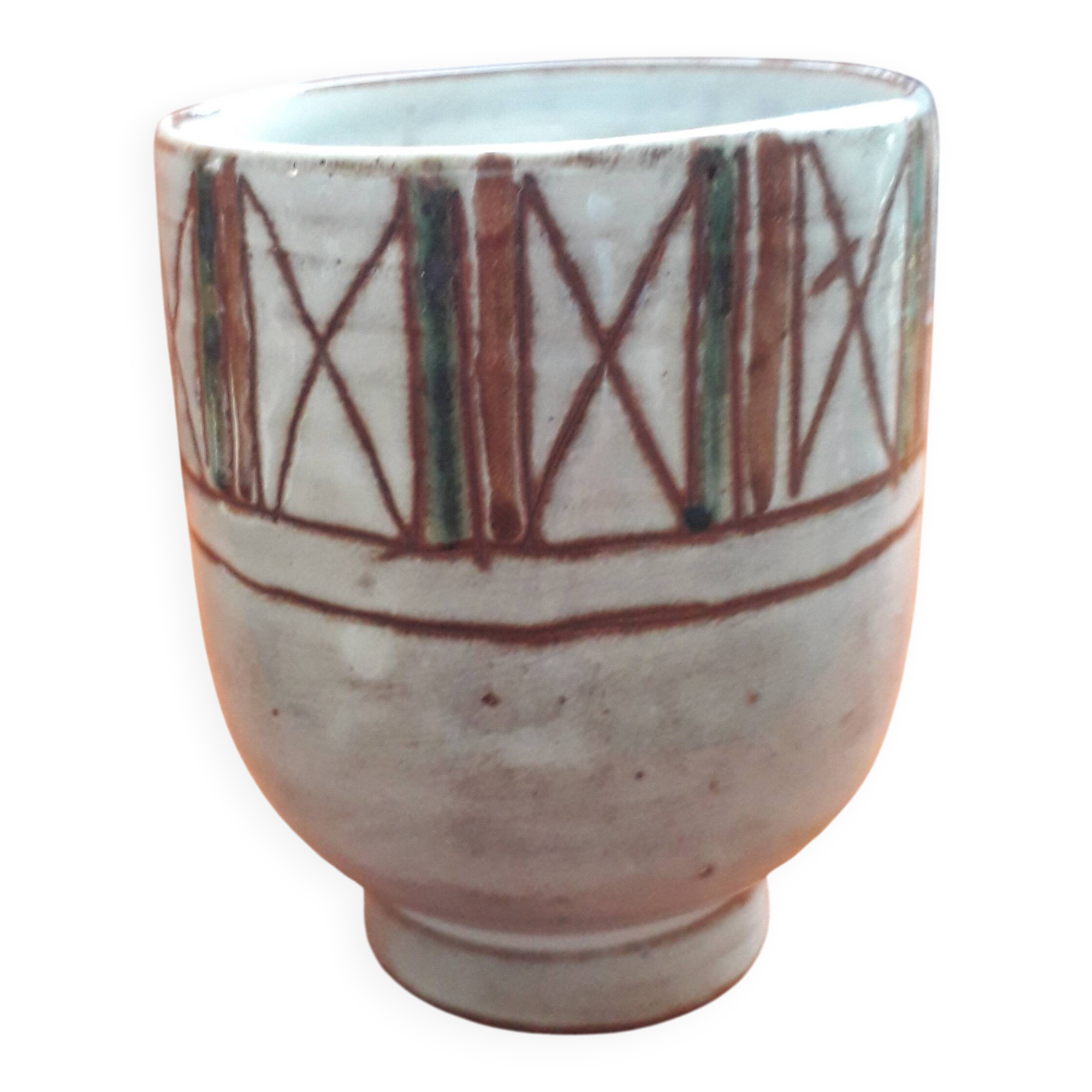 Vallauris ceramic vase signed Jean Rivier