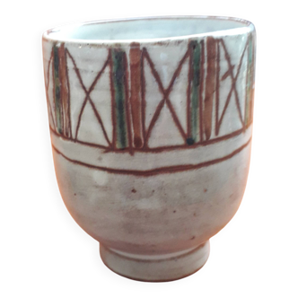 Vallauris ceramic vase signed Jean Rivier