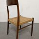 Pair of Danish chairs in teak and rope from the 60s/70s