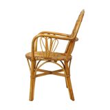 Vintage Rattan Chair Armchair Boho Design 70s