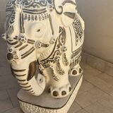 Ceramic elephant stool/stand Hollywood Regency style 1960s