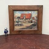 Painting “The main square of Molsheim” - signed R. Loir