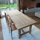 Solid oak farm table