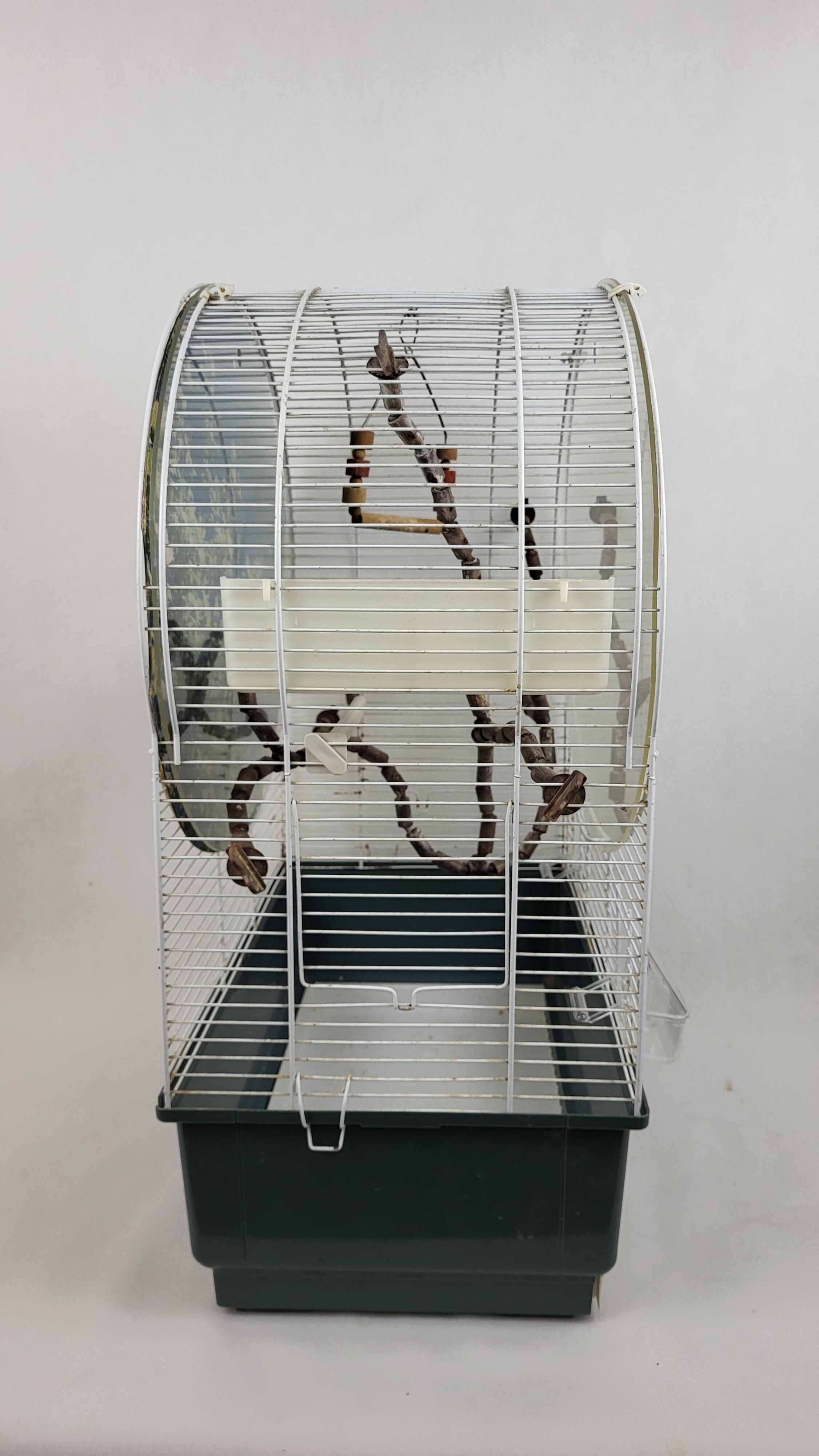 Vintage free standing bird cage